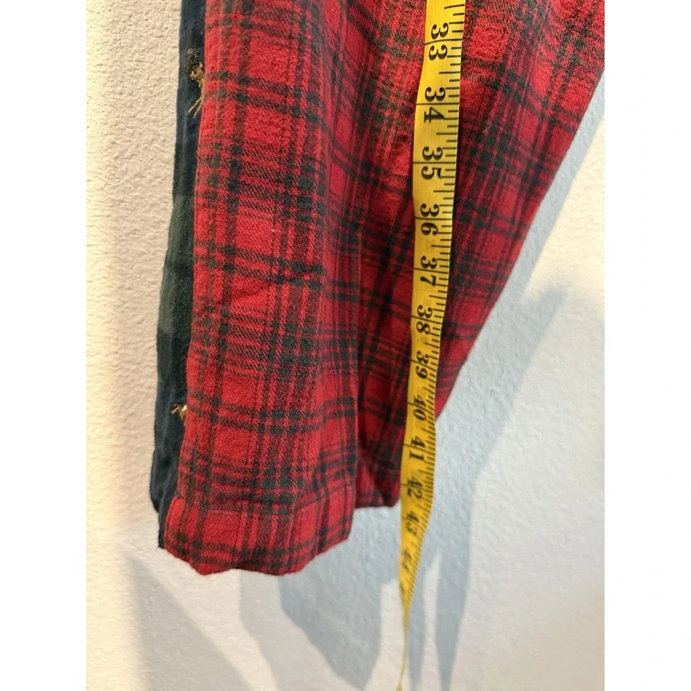 J.Crew Pajama Pants Mens Large‎ Red Tartan Plaid Holiday Loungewear Drawstring